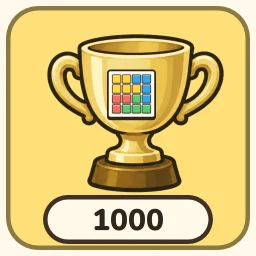 Gold trophy for solving 1000 puzzles